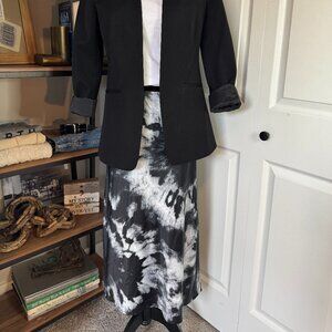 Wild Fable Patterned Silky Midi Skirt - Size S
